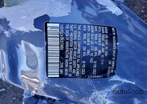 2024 Volkswagen Atlas Peak Edition Se из США, поврежденный, VIN 1V2CR2CA1RC573650